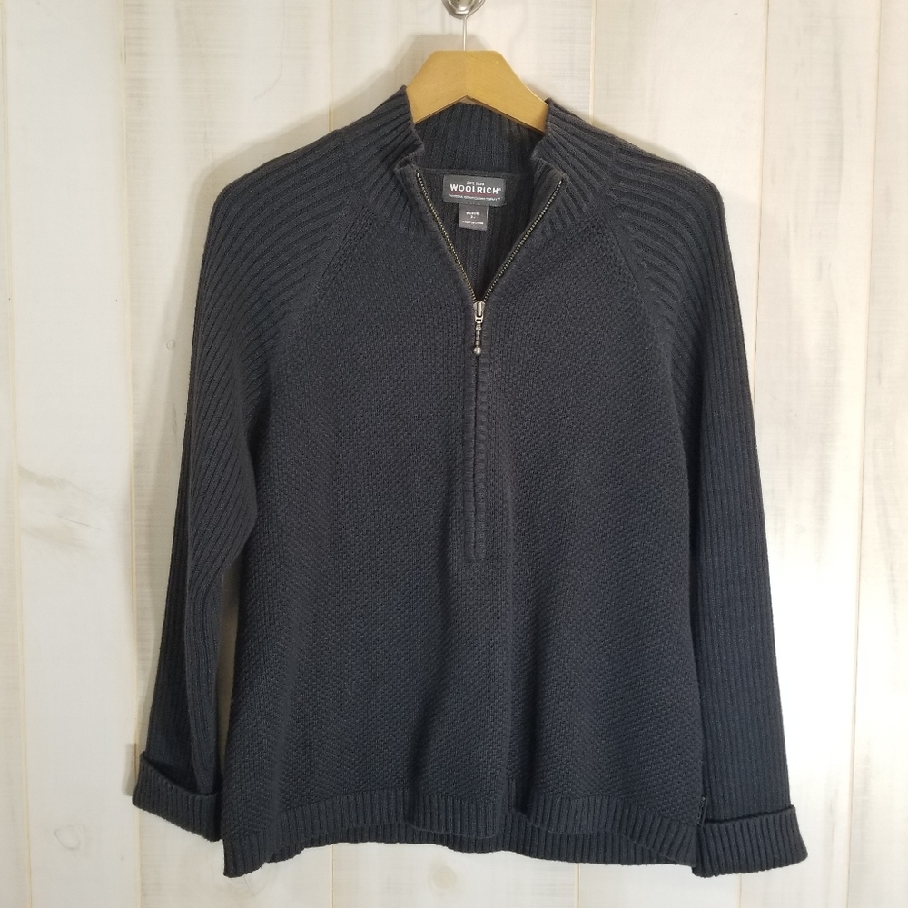 Woolrich Charcoal Gray 1/2 Zip Sweater XL Pullover - Picture 1 of 3